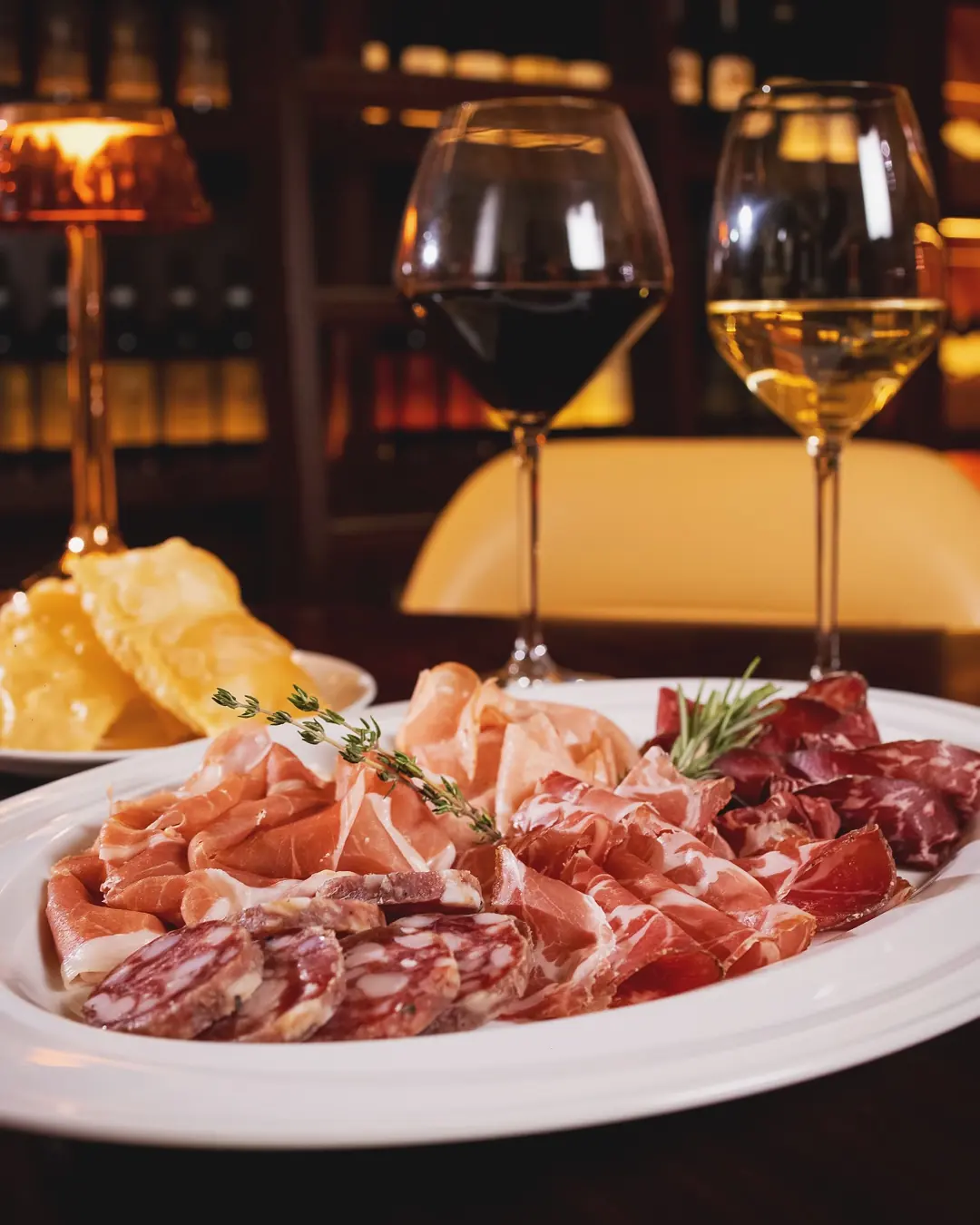 Charcuterie and wine
